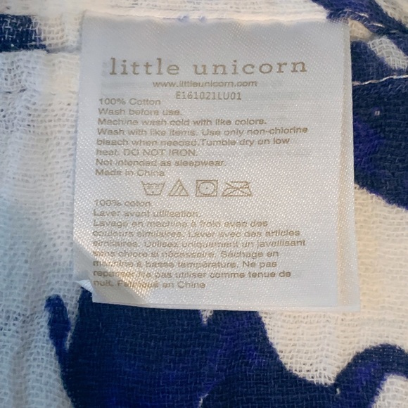 Little Unicorn Elephant Muslin Swaddle - Picture 3 of 3